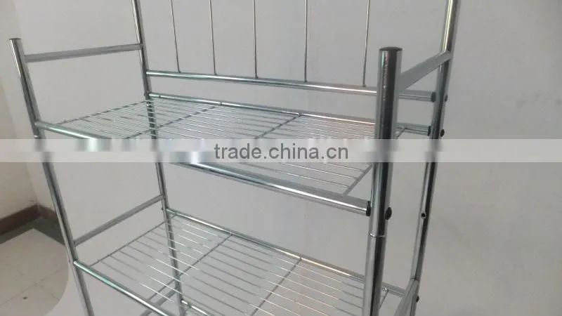 Metal shelf over toilet for bathroom
