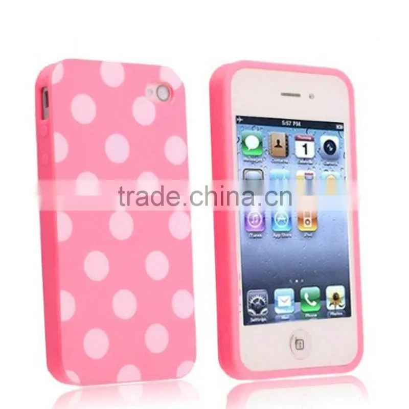 Generic Premium Full Back Case Housing with Polka Dots for iPhone5/5s/5c/6/plus