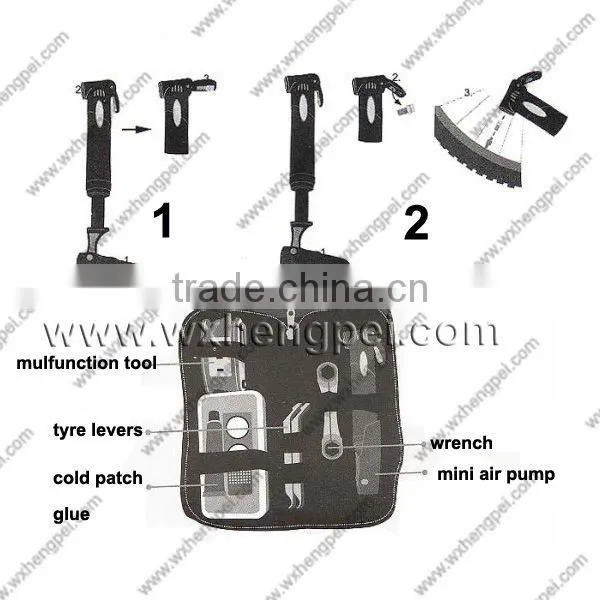 bicycle emergency tool bag for repairing