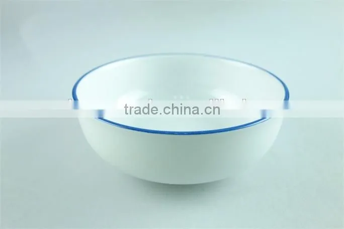5pcs white porcelain dinner set with green rim stock,dinnerware sets