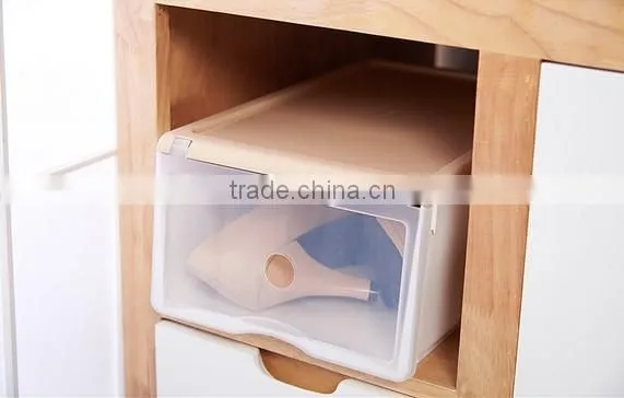 Wholesale Stock Small Order Plastic Transparent Shoes Storage Box