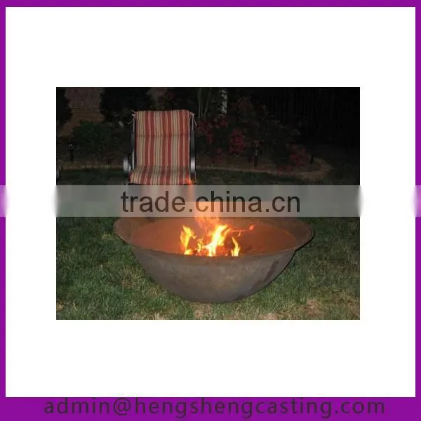 antique outdoor cast iron burning fire pit