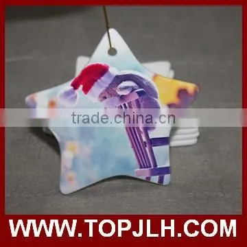 custom print ceramic sublimation blanks pendant heat press pendant