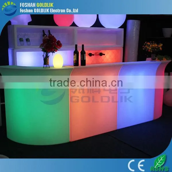 Lithium Battery Rechargeable Plastic Glowing Cool LED Bar Counter Design