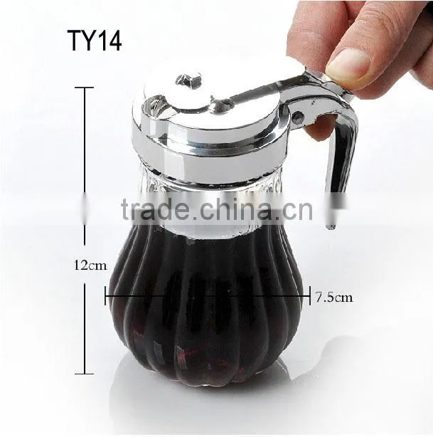 clear cylinder glass cooking oil dispenser with handle