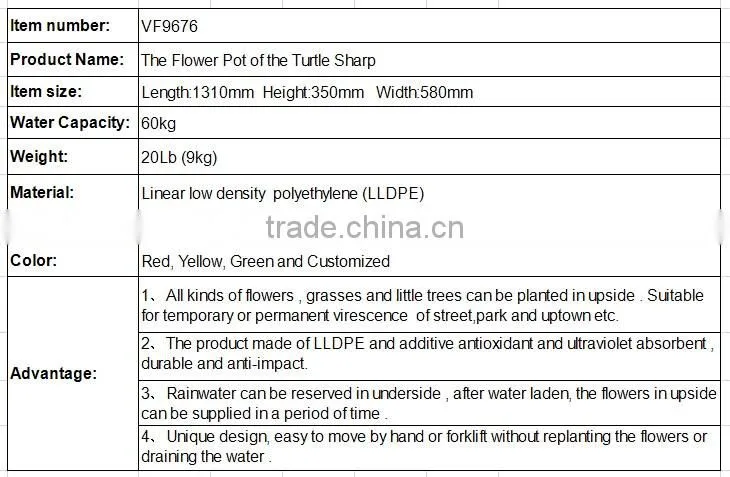 China LLDPE high quality outdoor colorful garden flower pot plant