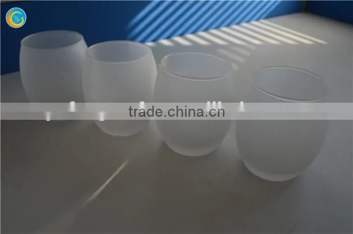 glass candle stick holders frosting candle jar
