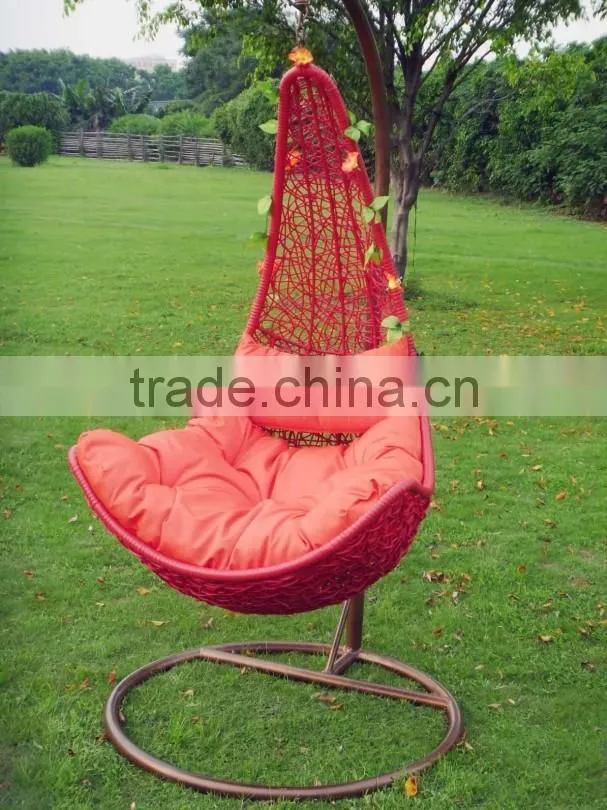 Alibaba Garden Outdoor Furniture Rattan Hanging Hammock Wicker Swing Chair