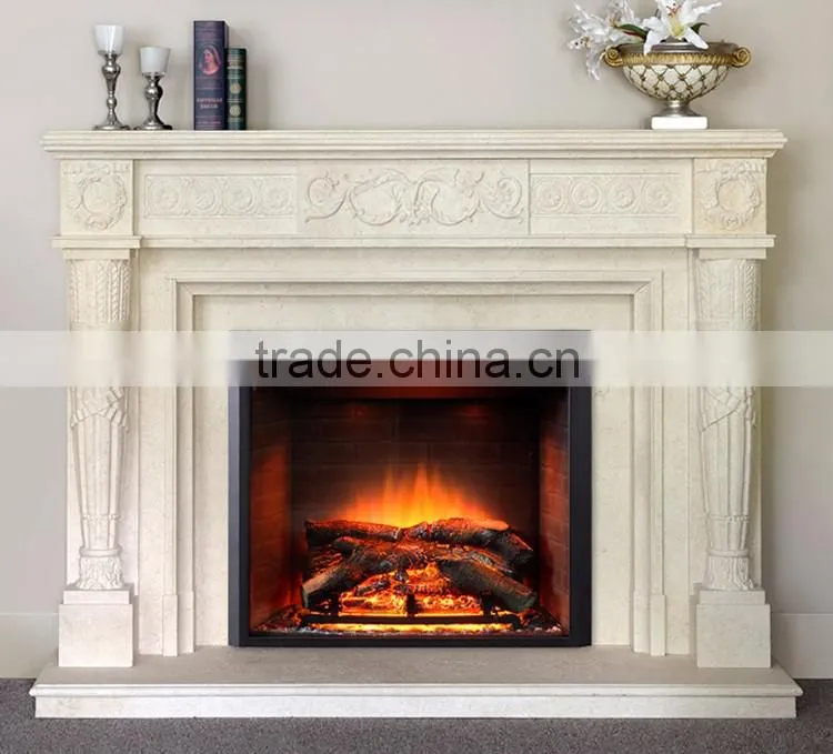 New design modern simple marble fireplace