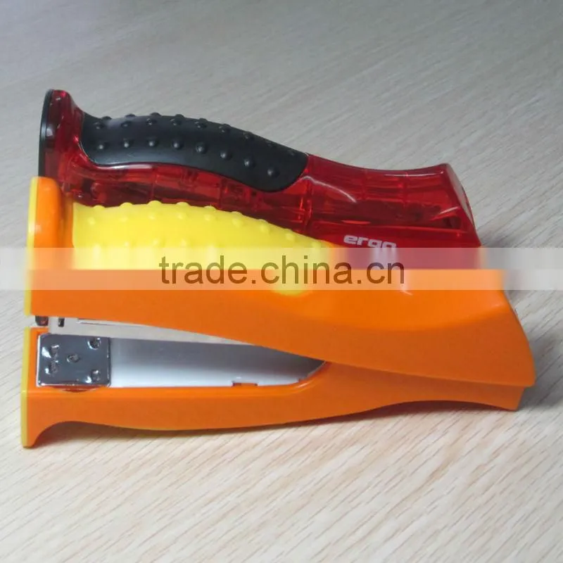2015 hot sale plastic full strip stand up stapler office fancy stapler