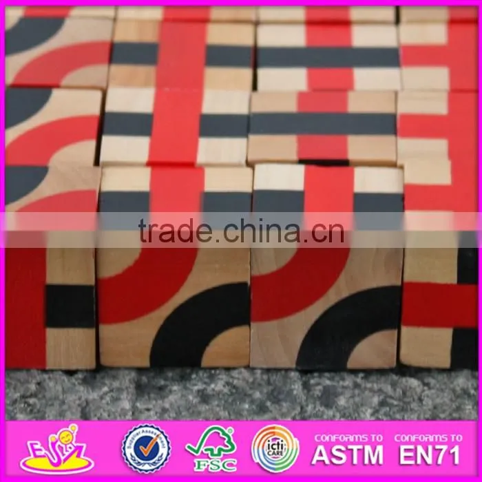 2017 new design 36 pieces children educational wooden blocks toys with box W13A117