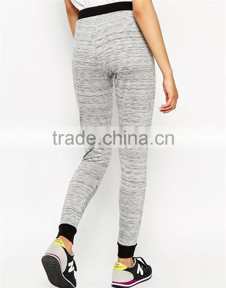 Womens lightweight space dye joggers with contrast cuff fashion jogger pants wholesale