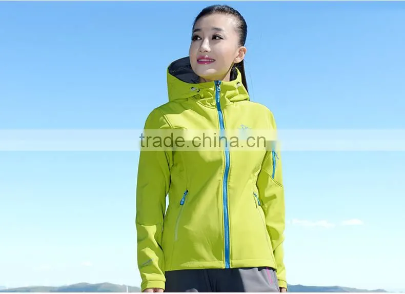 Spring Autumn Women Outdoor Camping Sports Coat Softshell jacket