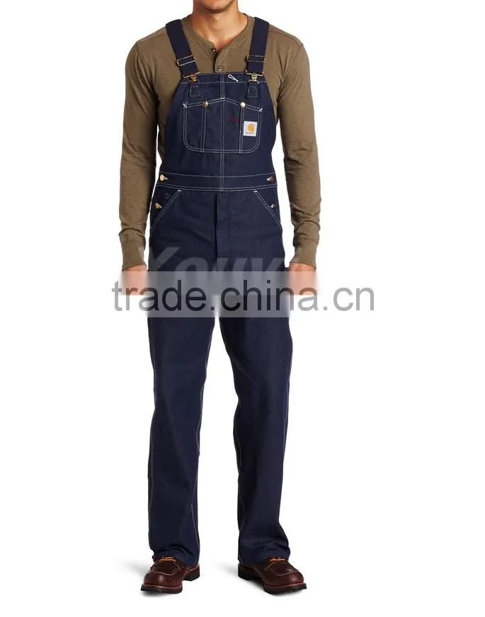fashion men's denim bib overalls
