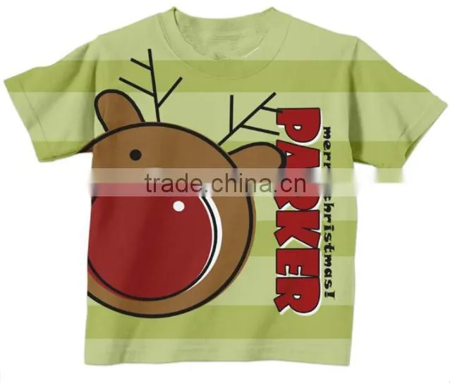 Christmas red print long sleeve T-shirt baby boy dress clothes boys stylish t-shirt designs