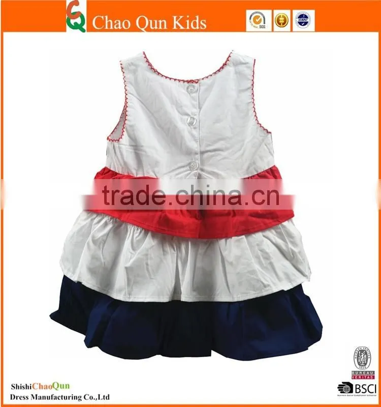 latest baby cotton frocks designs sleevess tiered bow kids dress
