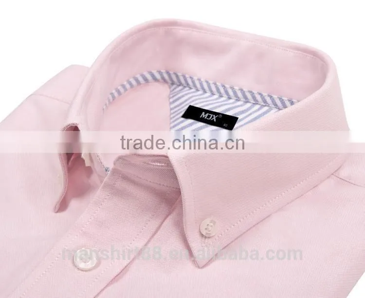 latest fashion design contrast color non iron washed oxford shirt for men