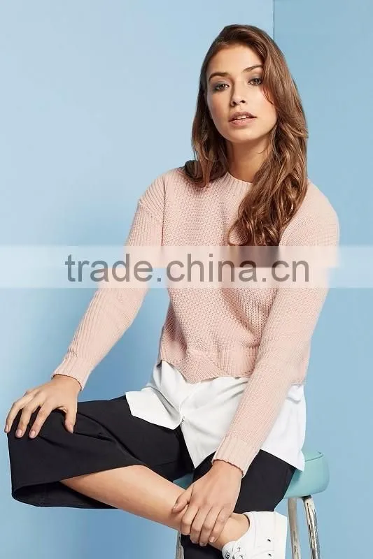 Hot Selling Girls' Knit Sweater Pullover Design