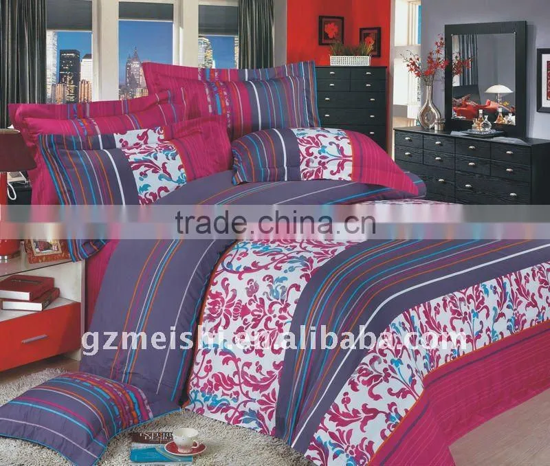 Enviromental frendily active printed bedding set for home
