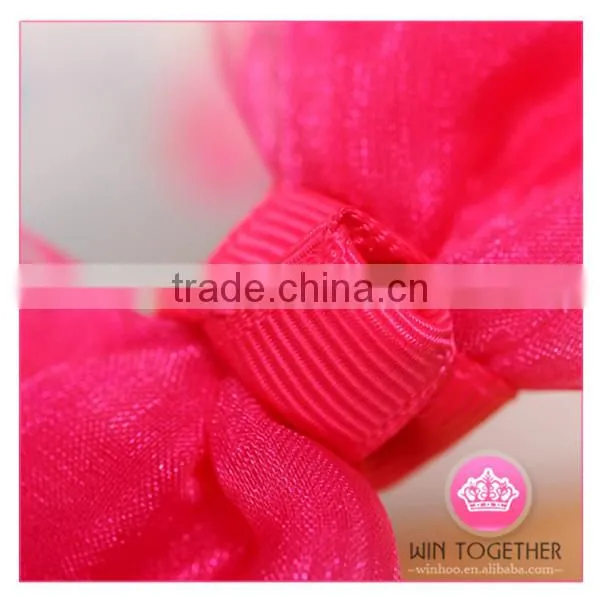 fashion kid ribbon bows hair clip made in china
