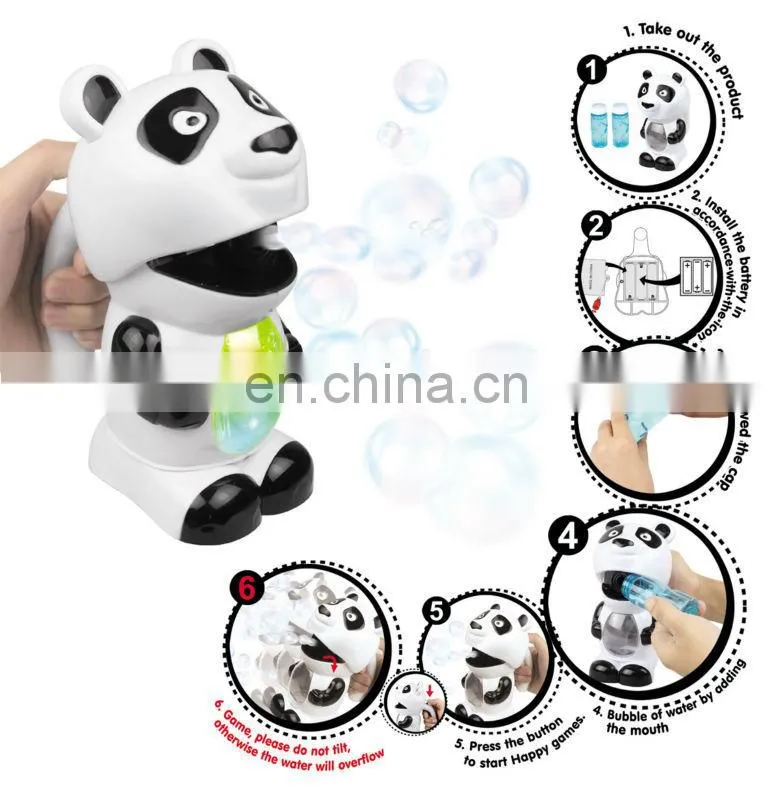 bubble machine cute bubble panda full automatic bubble gun toy