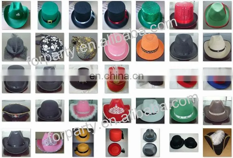 LPH-0071 Red sequin led flashing fedora