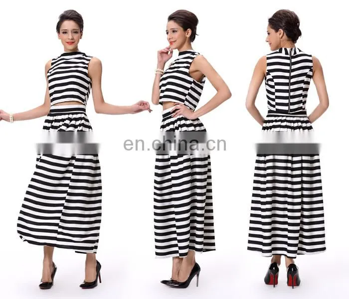 2018 Long length simple design girls fancy two pieces skirts
