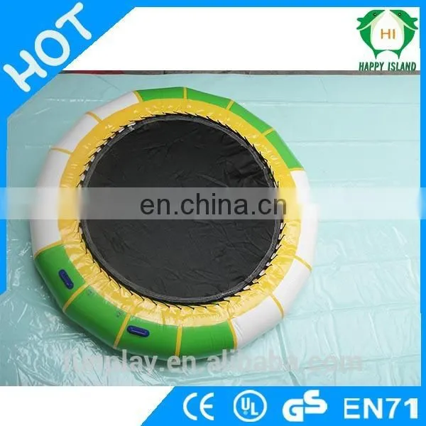 HI CE approve hot summer game inflatable water trampoline,large trampolines for rent