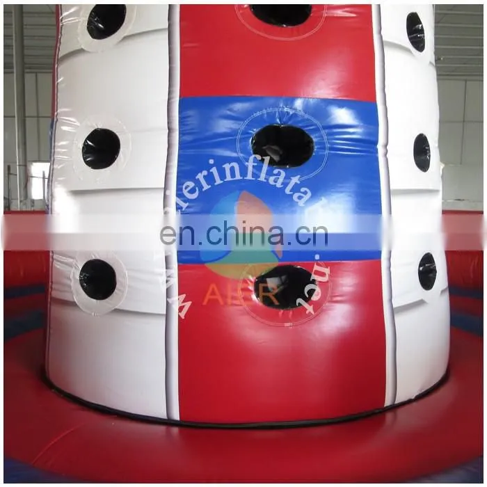 Inflatable climbing tower fire truck