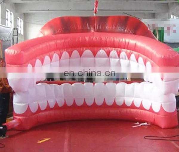 Giant hanging inflatable lips for event decoration
