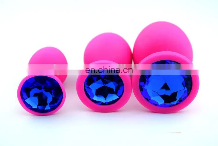 2015 hot selling pink color silicone anal butt plug, sex butt plug toys