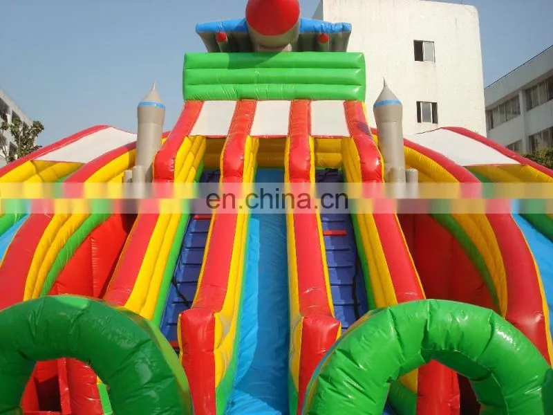 Commerical giant rocket inflatable bouncer with slide