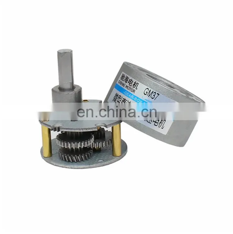 ChiHai Motor CHR-GM37-520 12v 24v Brush DC Motor With 37mm Metal Gear Box for Smart Car DIY Robot Parts