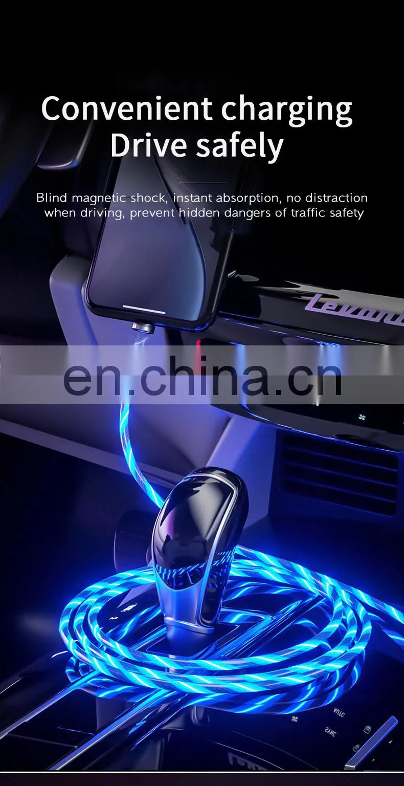 Golden SKY Colorful data line Newest 2020 shenzhen Fast Charging Line Nylon 1m Mobile Phone magnetic suction shenzhen data line