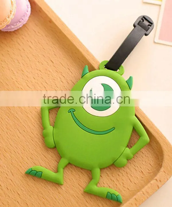 Cute color figure silicone luggage tag