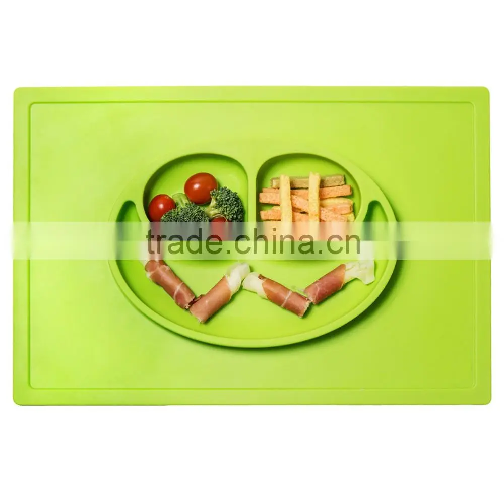 Alibaba China Silicone Mat Smile Shape Pet Food Mat Rubber Pet Feeding Mat