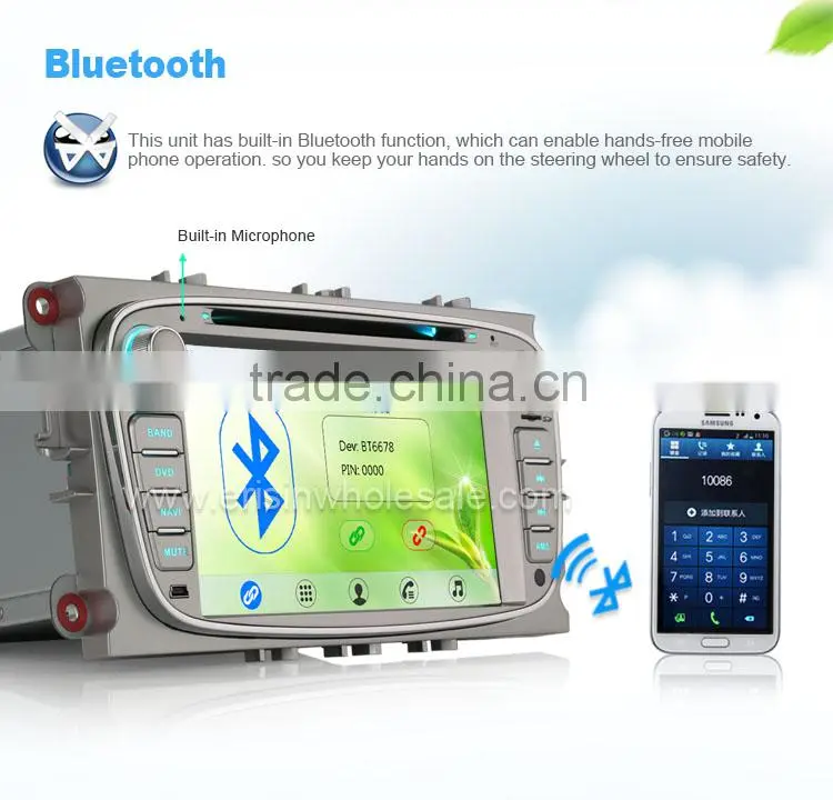 Erisin ES7608M 2 Din 7 inch Car Stereo System GPS for Mondeo Galaxy