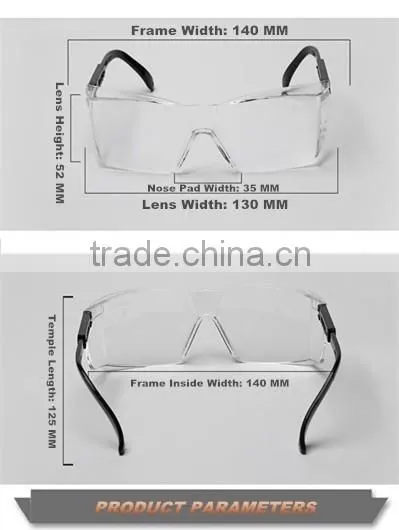 Factory wholesale square dustproof windproof durable cross-country glasses dark grey pc welding filter lens goggles