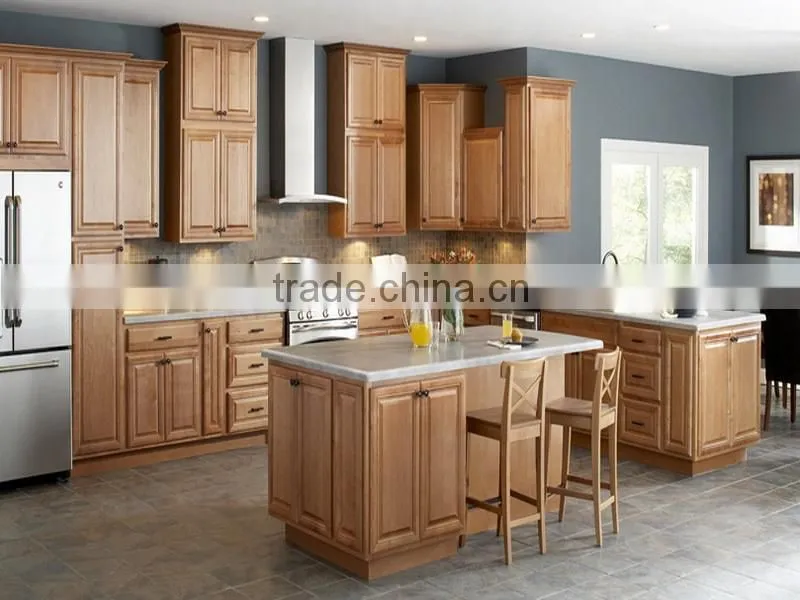Solid wood kitchen cabinet for home or hotel,movable kitchen cabinets
