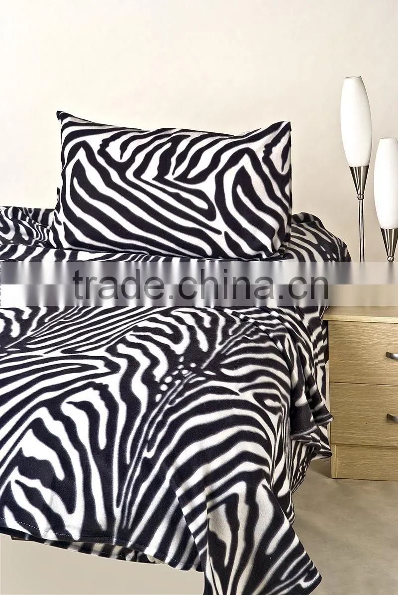 4PCS Solid Microfiber Zebra Stripe Bed Sheet in a Secondhand Price,Cheap as Used Bed Sheets from Chinese Suppliers