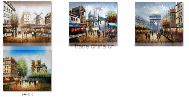 high quality Canvas Print painting paris street landscape wall Print Art decor painting