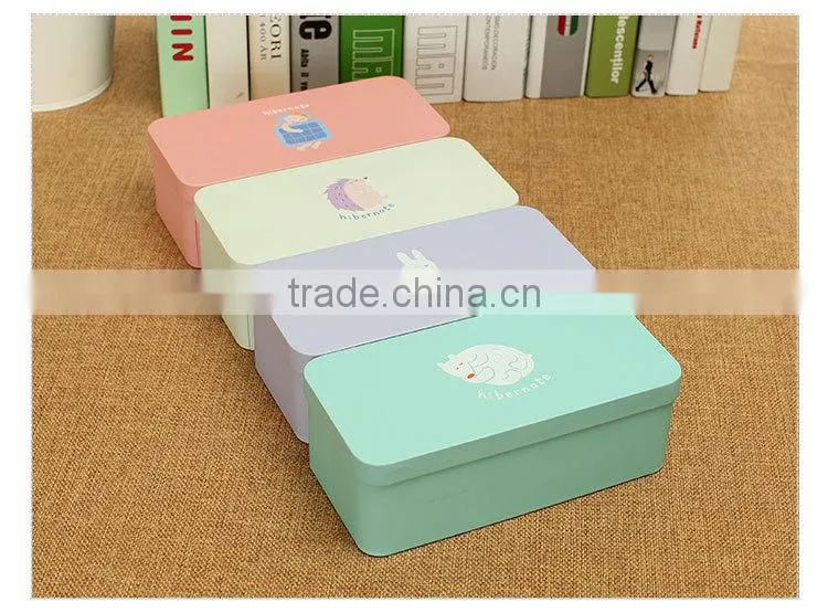 tin pencil case/stationery storage tin box