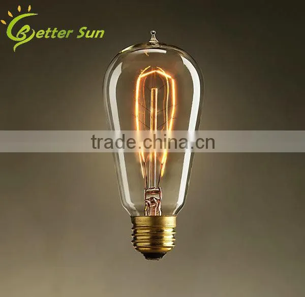 Glass Shade Vintage Edison Light Bulb Wall Lamp