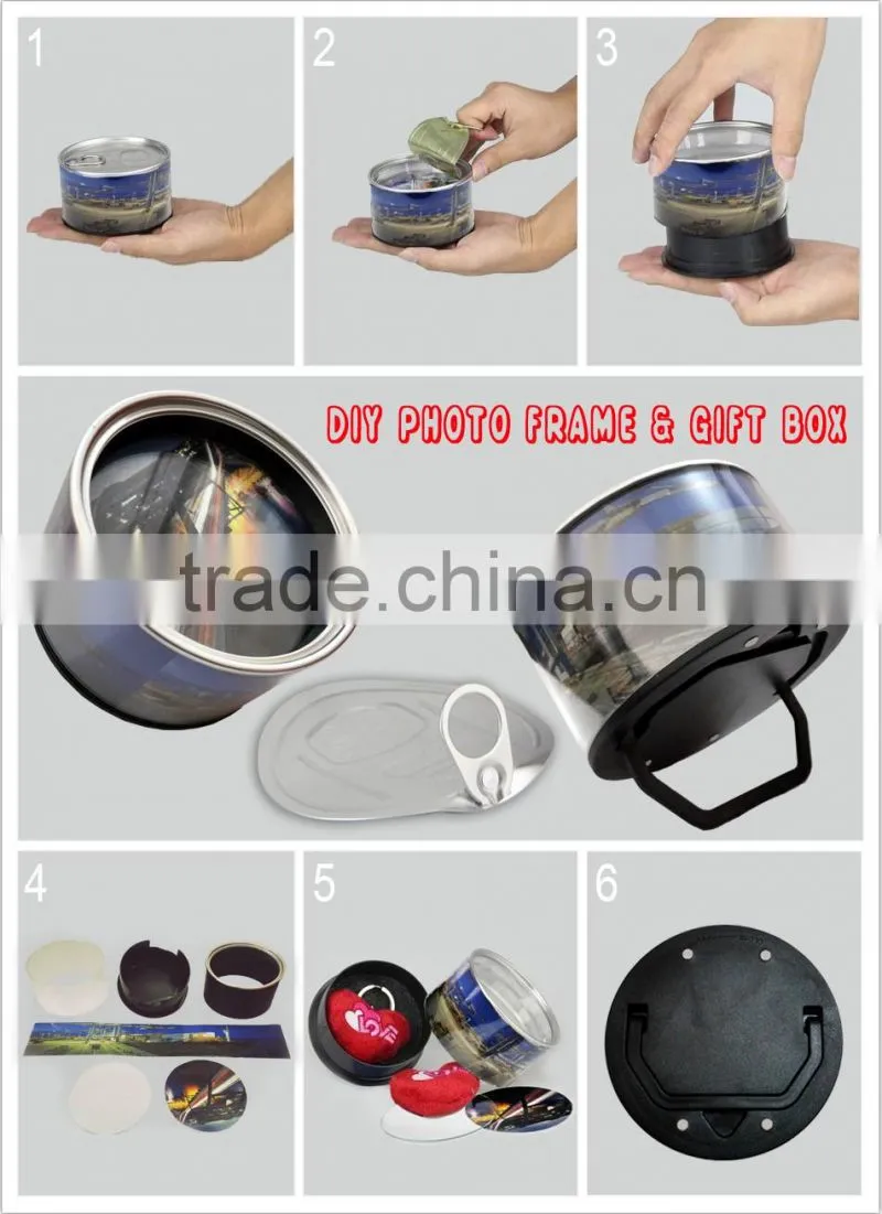 round can shaped magnetic photo frame