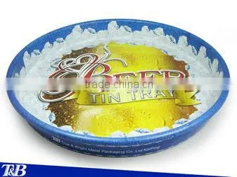 Custom Vintage Original Metal Iron Beer Tin Tray