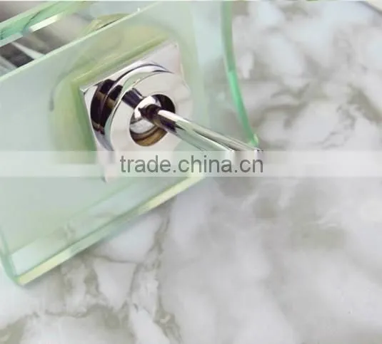 Brass Chrome Waterfall Led Light Basin Mixer Tap