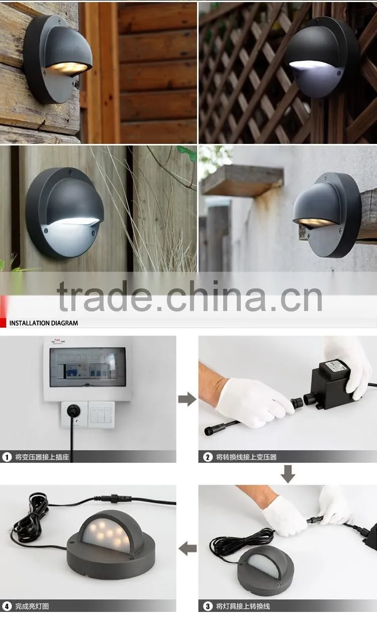 12V safety voltage LED wall light outdoor waterproof LED wall light