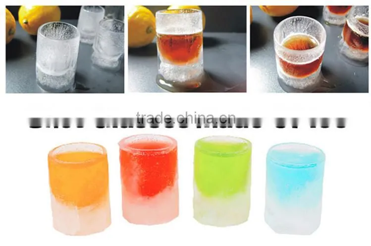 2015 Hot selling cup shaped silicone ice cube tray in hot summer