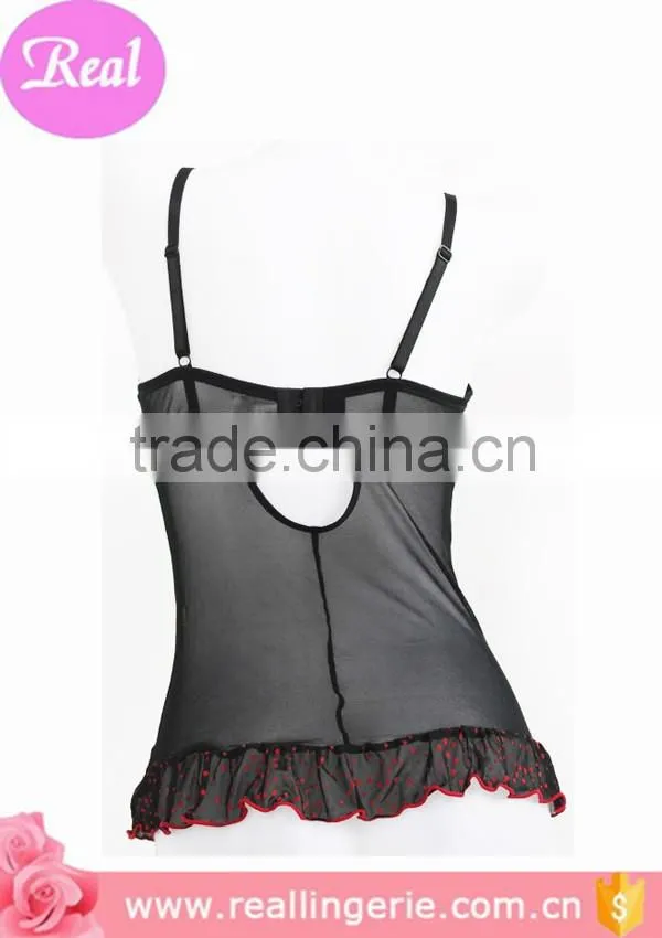 red dot black sexy lace mature woman lingerie,transparent sexy lingerie