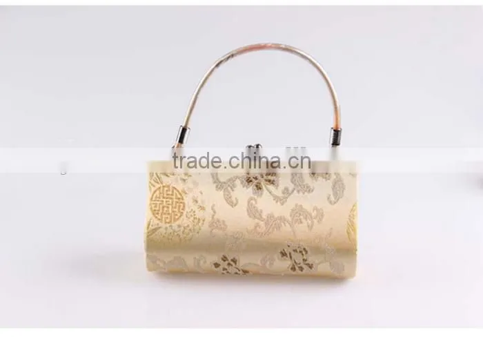 Colourful silk cloth mini bag classical bride hand bag evening bag